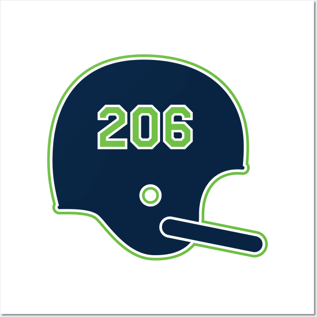 Seattle Seahawks 206 Helmet Wall Art by Rad Love